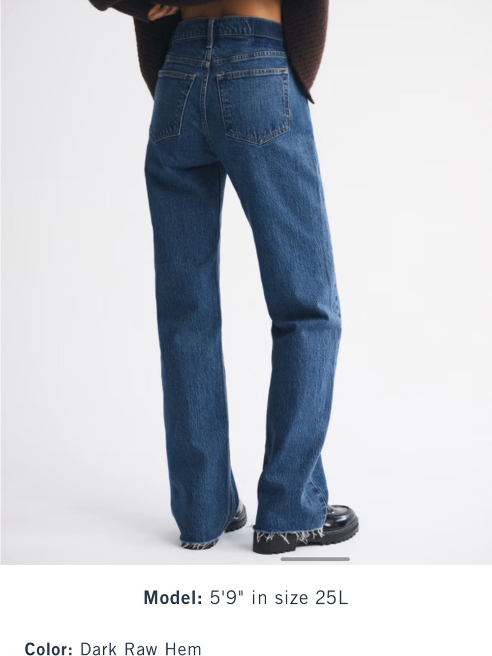 NWT Abercrombie High Rise 90s Relaxed Raw Hem Jean - Picture 7 of 9